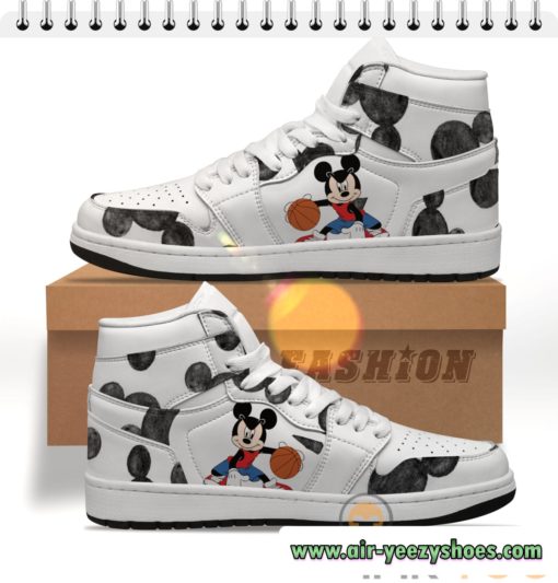 Mickey Mouse Playing Basketball Custom Air Jordan Shoes