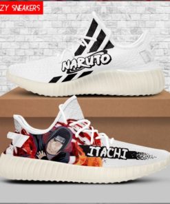 Naruto Anime Itachi Uchiha YZ Boost White Sneakers