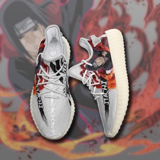 Naruto Anime Itachi Uchiha YZ Boost White Sneakers