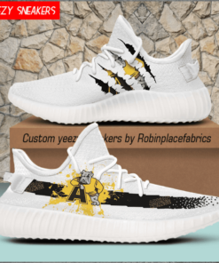 NCAA Adrian College Bulldogs Yeezy Boost White Sneakers