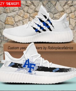 NCAA Air Force Falcons Yeezy Boost White Sneakers