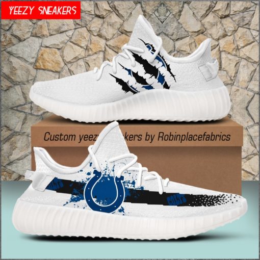 NFL Indianapolis Colts Yeezy Boost White Sneakers