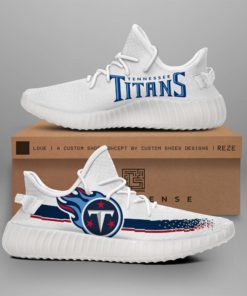 NFL Tennessee Titans Yeezy Boost White Sneakers