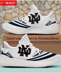 Notre Dame Fighting Irish Yeezy Boost White Sneakers