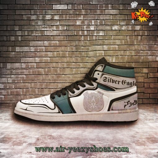 Silver Eagle Boot Sneakers Custom Black Clover Anime Shoes