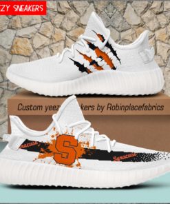 Syracuse Orange YZ Boost White Sneakers
