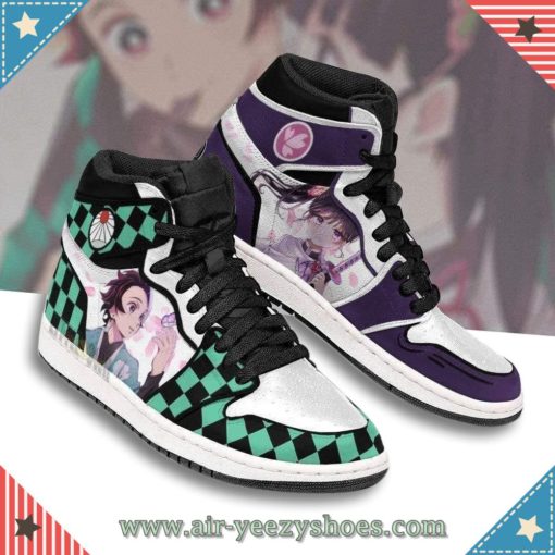 Tanjiro x Kanao Boot Sneakers Custom Demon Slayer Anime Shoes