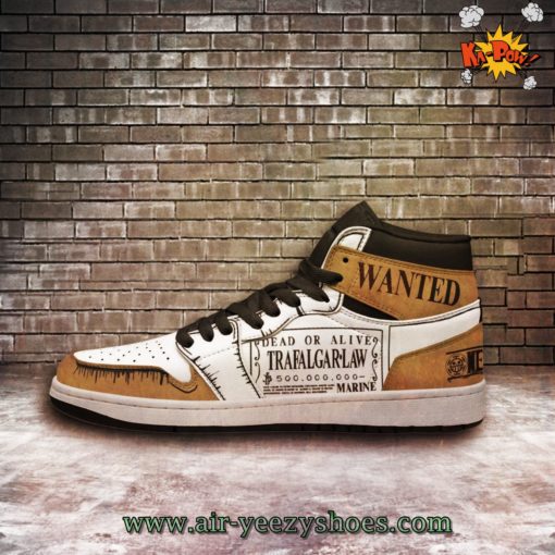 Trafalgar D Water Law Wanted Boot Sneakers Custom One Piece Anime Shoes