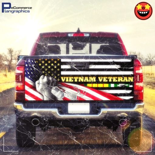 Vietnam Veteran. American Truck Tailgate Decal Sticker Wrap