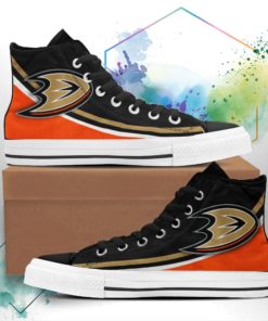 Anaheim Ducks Canvas High Top Shoes Casual Canvas Shoes
