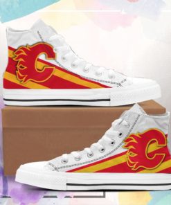 Calgary Flames Canvas High Top Shoes Casual Canvas Shoes
