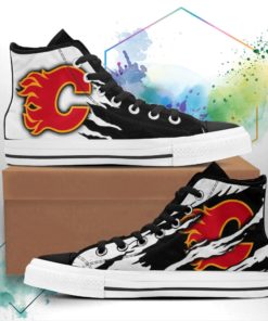 Calgary Flames Shoes Casual Canvas Shoes