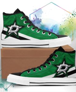 Dallas Stars Canvas High Top Shoes Casual Canvas Shoes