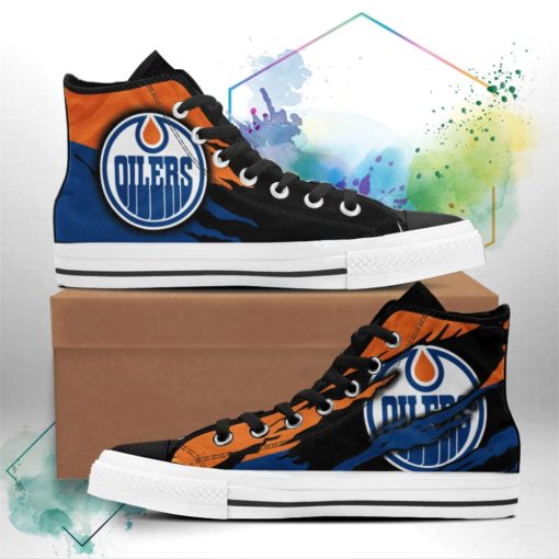 Edmonton Oilers Shoes Casual Canvas Shoes