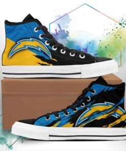 Los Angeles Chargers Canvas High Top Shoes
