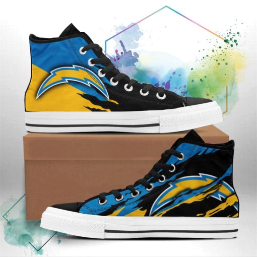Los Angeles Chargers Canvas High Top Shoes