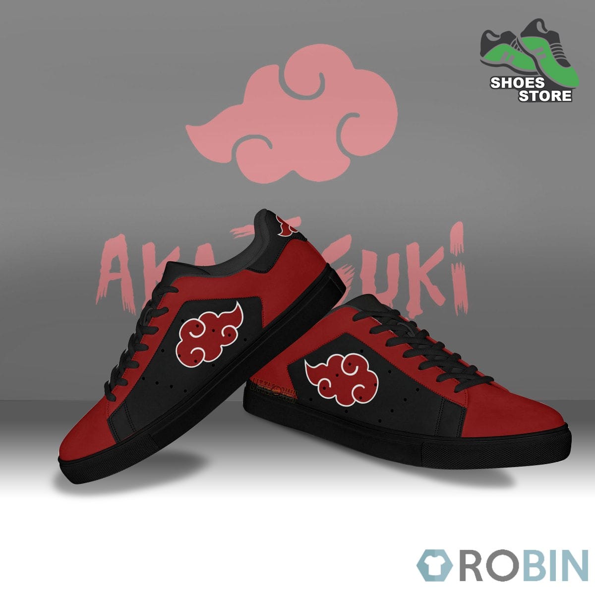 Akatsuki Cloud Shoes Custom Anime Stan Smith Sneakers