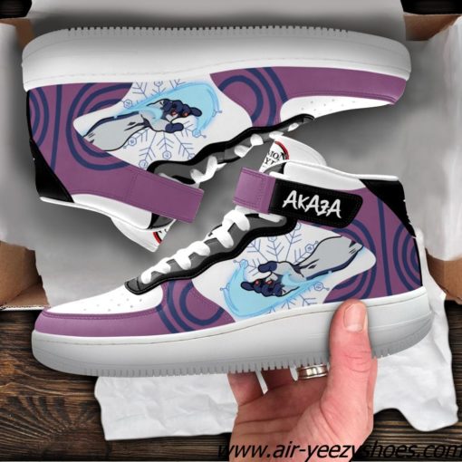 Akaza Sneakers Air Mid Custom Anime Demon Slayer Shoes