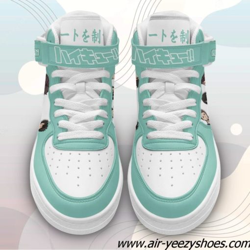 Aoba Johsai High Sneakers Air Mid Custom Haikyuu Anime Shoes