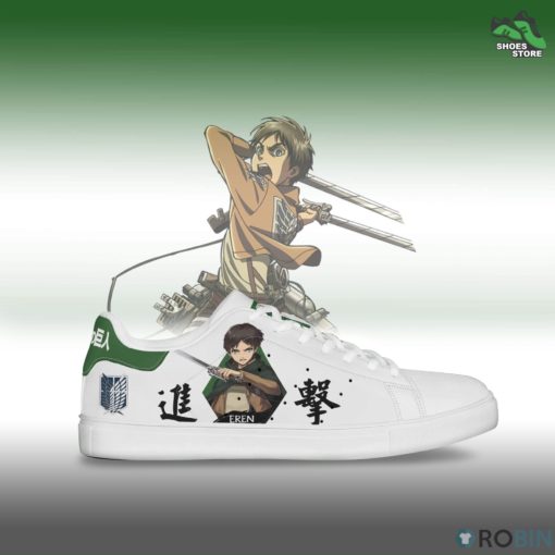 Attack on Titan Shoes Eren Jaeger Custom Anime Stan Smith Sneakers