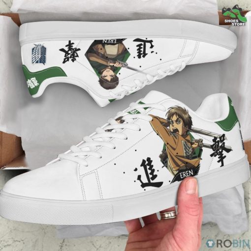 Attack on Titan Shoes Eren Jaeger Custom Anime Stan Smith Sneakers