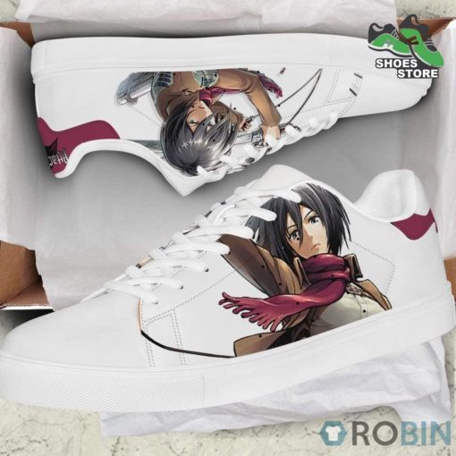 Attack on Titan Shoes Mikasa Ackerman Anime Stan Smith Sneakers