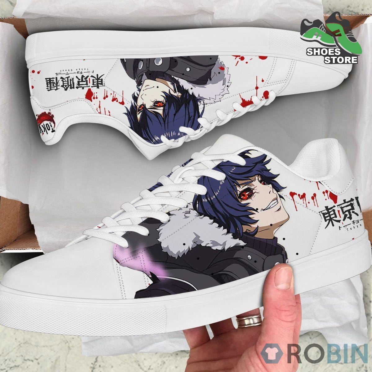 Ayato Kirishima Stan Smith Sneakers Custom Tokyo Ghoul Casual Shoes