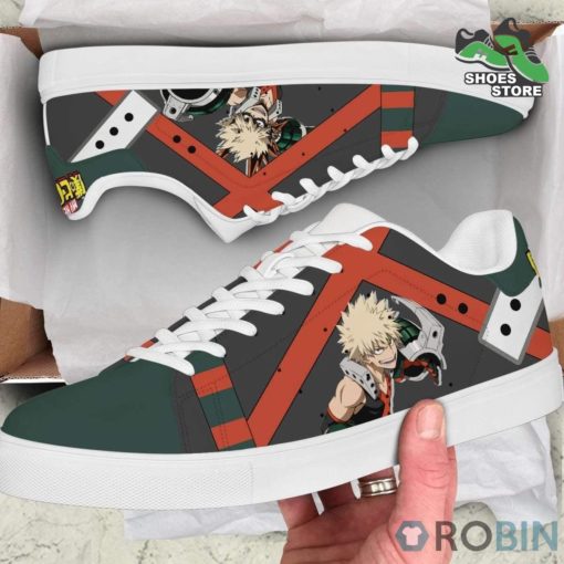 Bakugou Shoes My Hero Academia Skateboard Sneakers Custom Anime Low Tops