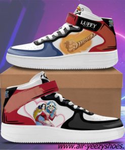 Boa and Luffy Sneakers Air Mid Custom One Piece Anime Shoes