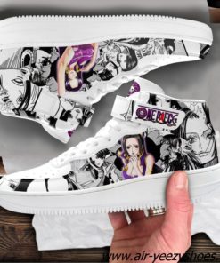 Boa Hancock Sneakers Air Mid Custom One Piece Anime Shoes