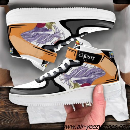 Carrot Sneakers Air Mid Custom One Piece Anime Shoes