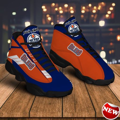 Edmonton Oilers Custom Name Air Jordan 13 Sneakers