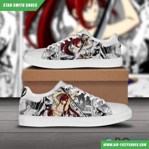 Erza Scarlet Skate Casual Sneakers Custom Fairy Tail Anime Shoes