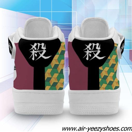 Giyu Tomioka Sneakers Air Mid Custom Anime Demon Slayer Shoes