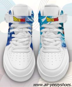 Goku and Vegeta Blue Sneakers Air Mid Custom Dragon Ball Anime Shoes