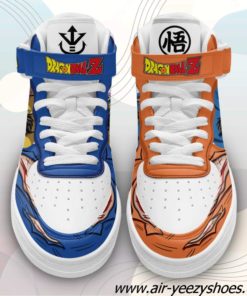Goku and Vegeta Ki Blast Sneakers Air Mid Custom Dragon Ball Anime Shoes