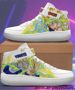 Goku and Vegeta Super Saiyan Sneakers Air Mid Custom Dragon Ball Anime Shoes