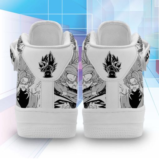 Goku Black Rose Sneakers Air Force 1 Mid Dragon Ball Anime Shoes