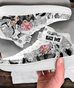 Goku Black Rose Sneakers Air Force 1 Mid Dragon Ball Anime Shoes