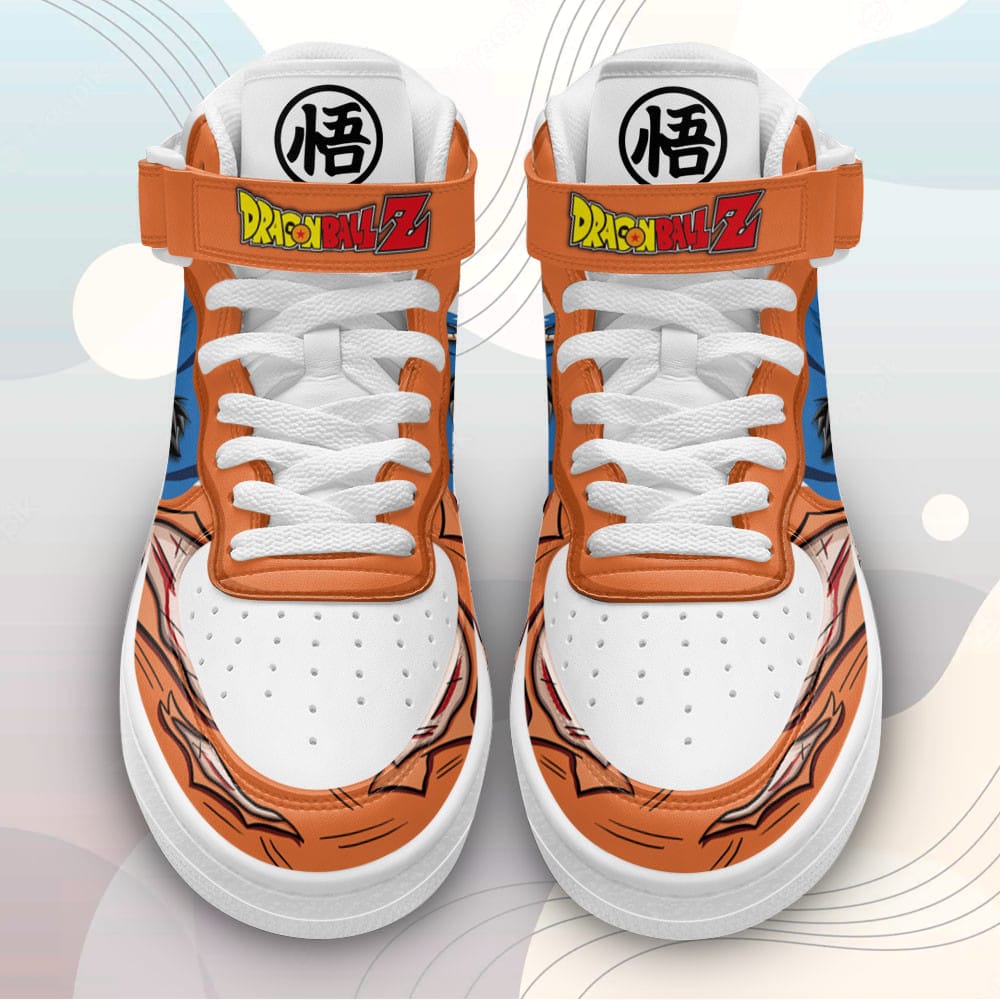 Goku Ki Blast Sneakers Air Force 1 Mid Custom Dragon Ball Anime Shoes