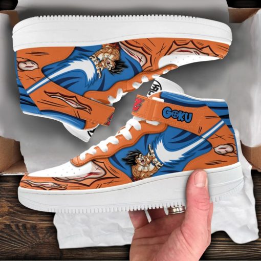 Goku Ki Blast Sneakers Air Force 1 Mid Custom Dragon Ball Anime Shoes