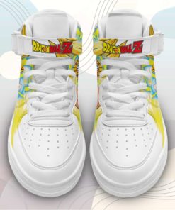 Goku Super Saiyan Sneakers Air Force 1 Mid Custom Dragon Ball Anime Shoes
