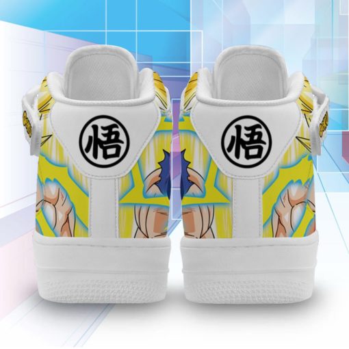 Goku Super Saiyan Sneakers Air Force 1 Mid Custom Dragon Ball Anime Shoes
