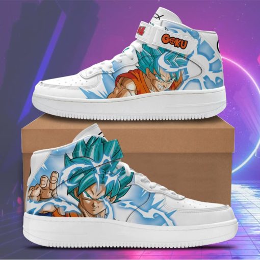 Goku Whis Sneakers Air Force 1 Mid Custom Dragon Ball Anime Shoes