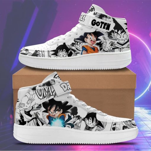 Goten Sneakers Air Force 1 Mid Custom Dragon Ball Anime Shoes