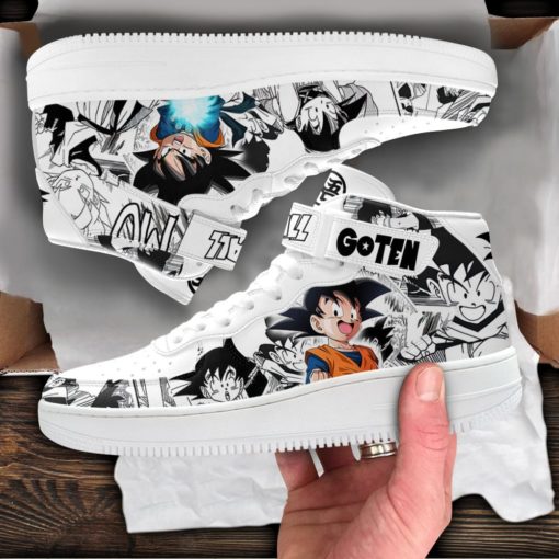 Goten Sneakers Air Force 1 Mid Custom Dragon Ball Anime Shoes