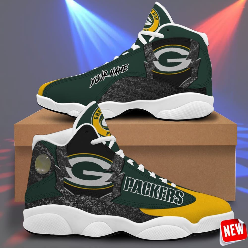 Green Bay Packers Air Jordan 13 Sneakers - Casual Shoes