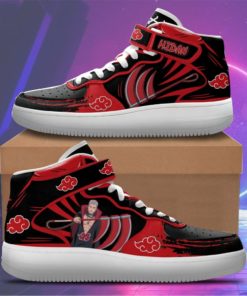 Hidan Sneakers Air Force 1 Mid Custom Anime Akatsuki Shoes