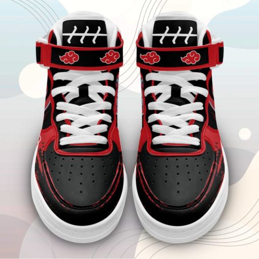 Hidan Sneakers Air Force 1 Mid Custom Anime Akatsuki Shoes