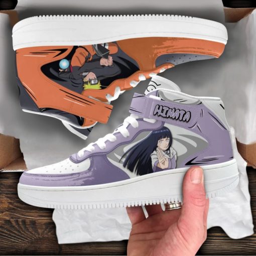 Hinata Hyuga and Nrt Uzumaki Sneakers Air Force 1 Mid Custom Anime Shoes